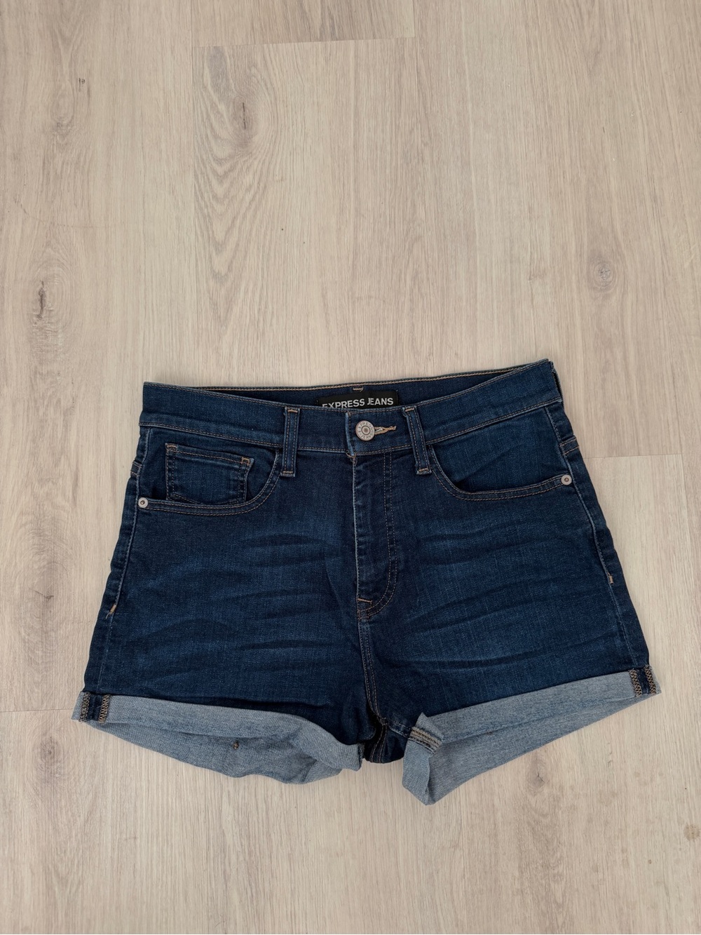 Express jeans Women's Dark Blue Denim Shorts